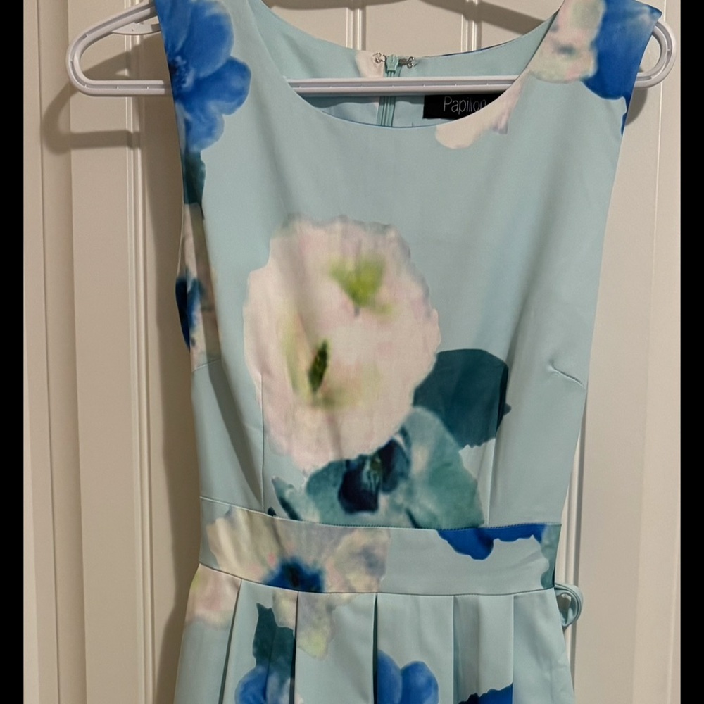 New w/tags Papillo Floral Sleeveless Dress w/ underlay size M - Picture 4 of 4